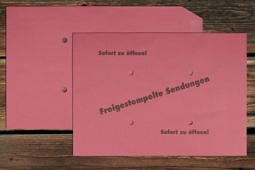 Versandtaschen Freistempler B4 250x353 mm Nassklebend Recycling Rot 90 g/qm